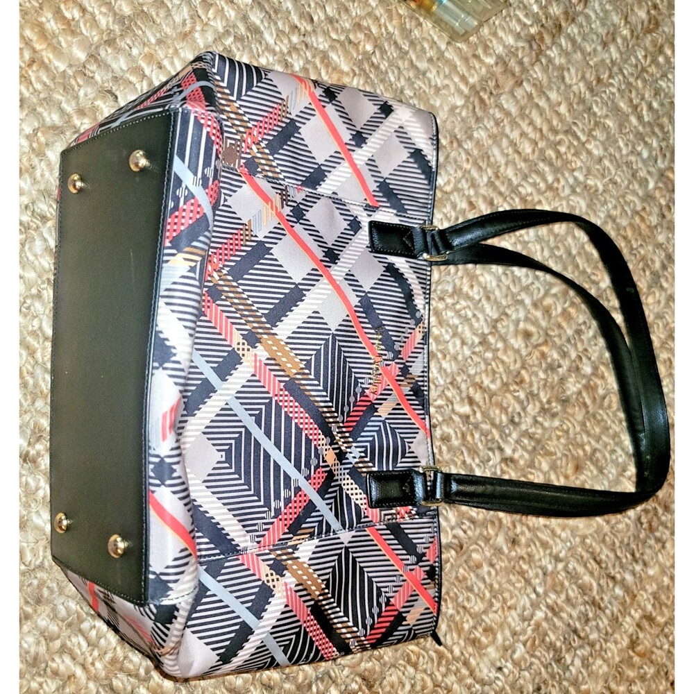 VERA BRADLEY Ella Tote Classic Sophia Plaid Leather Trim NWOT $168 Retail *Nice!